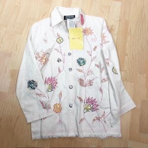 INDIGO MOON QVC Sequin Embroidered Flowere…